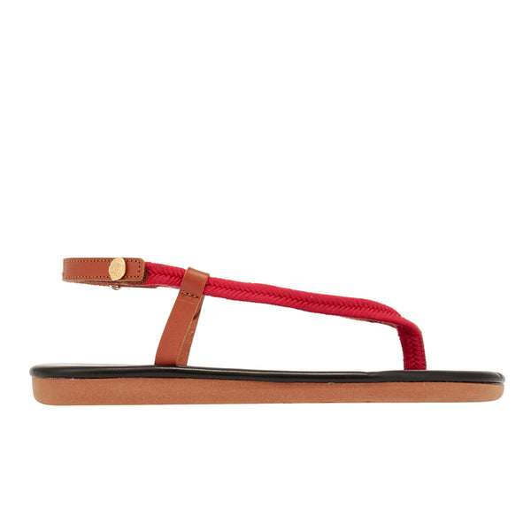 ancient greek sandals Zoi Red/Tan
