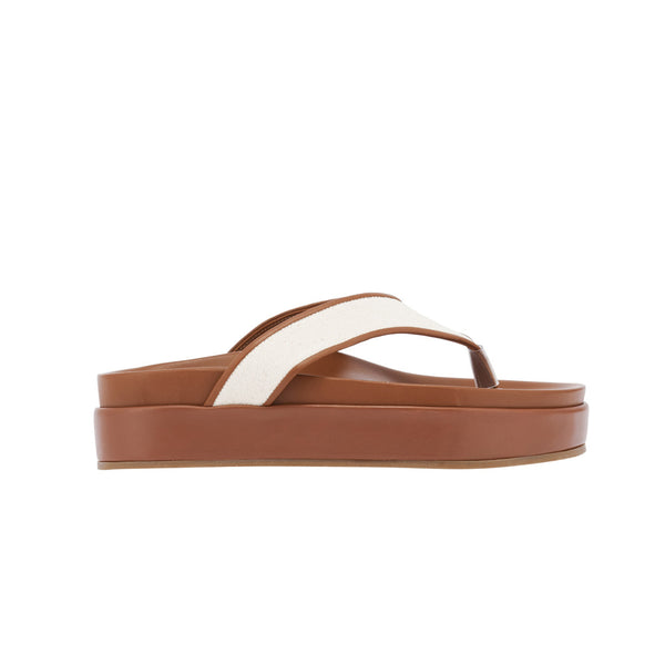 ancient greek sandals Charys 2flatform NATURAL/ COTTO