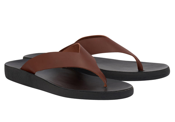 Ancient Greek Sandals Charys Men Comfort Chestnut / Black Sole