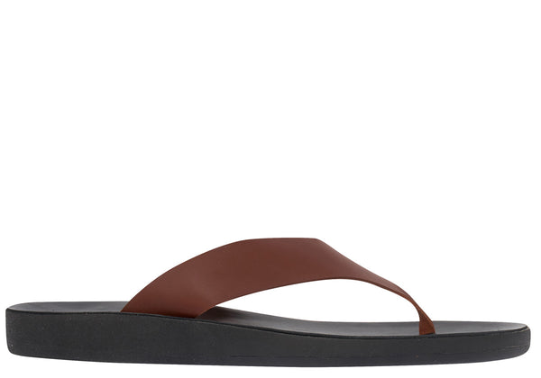 ancient greek sandals Charys men comfort Chestnut / Black Sole