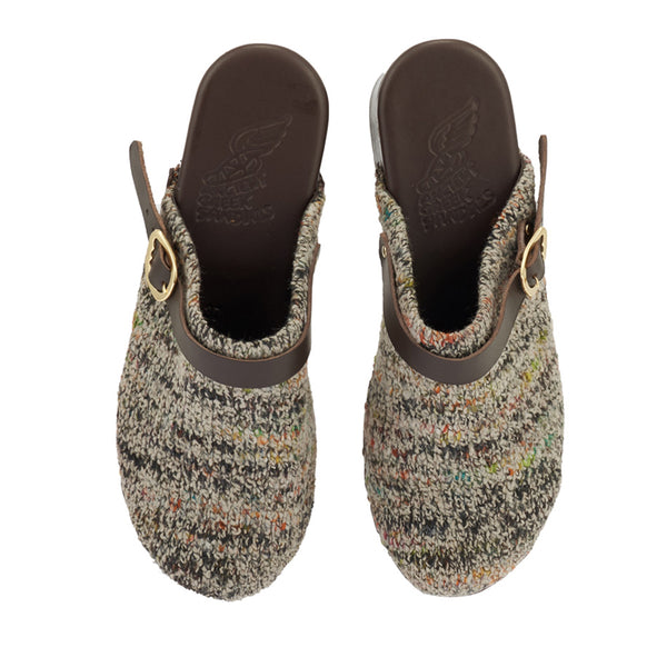 Ancient Greek Sandals Classic Closed Clog Beige / Multi