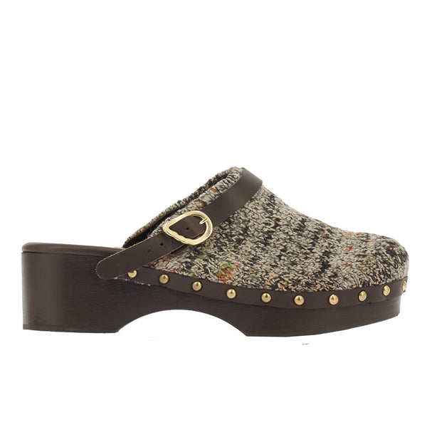 ancient greek sandals Classic closed clog Beige / Multi