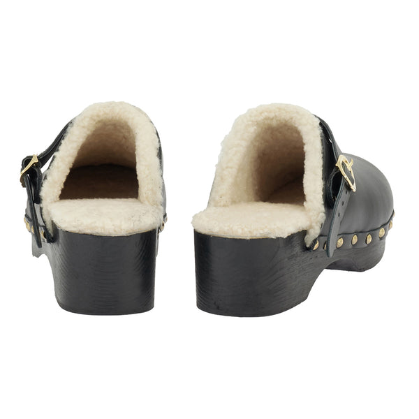 Ancient Greek Sandals Classic Closed Clog Black / Beige