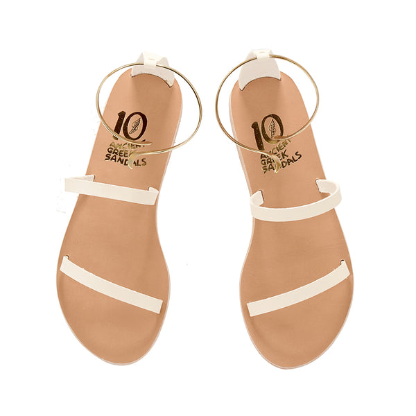 Ancient Greek Sandals Crounching Venus Off White / Gold