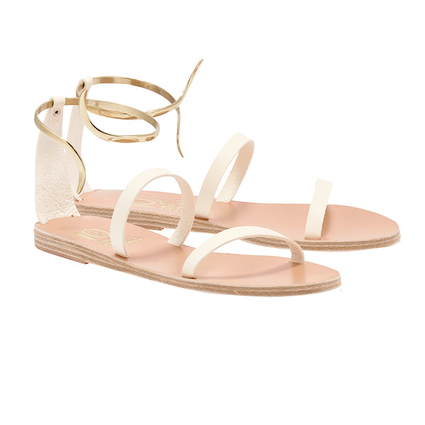 Ancient Greek Sandals Crounching Venus Off White / Gold