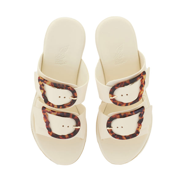 Ancient Greek Sandals Iaso Comfort Clog Off White / Tortoise Shell