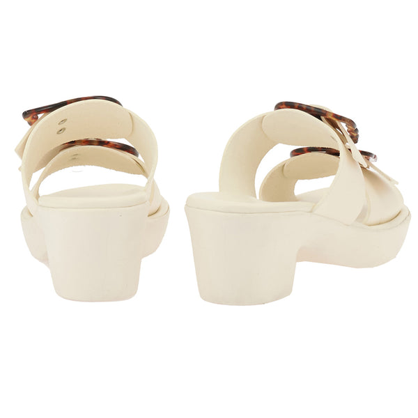 Ancient Greek Sandals Iaso Comfort Clog Off White / Tortoise Shell