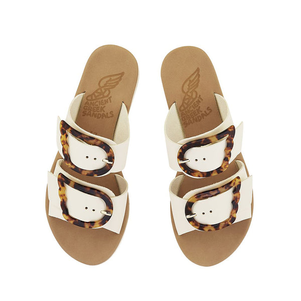 Ancient Greek Sandals Iaso Off White / Tortoise Shell