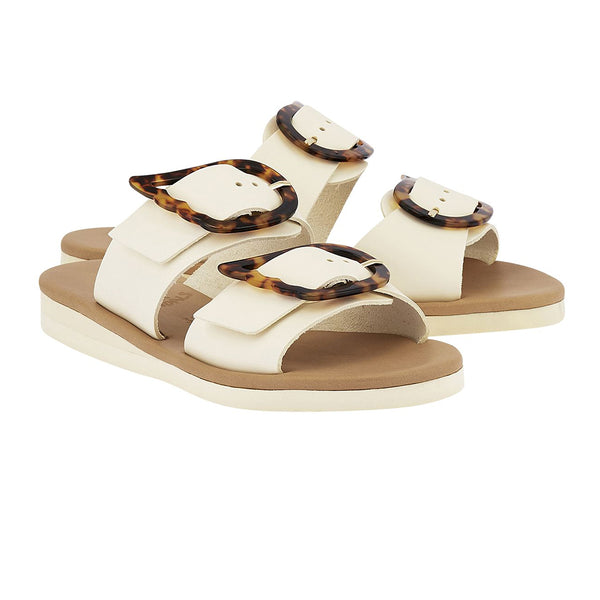 Ancient Greek Sandals Iaso Off White / Tortoise Shell