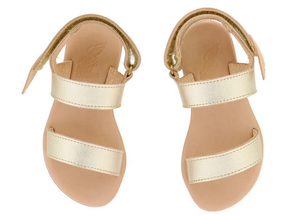 Ancient Greek Sandals Little Agatha Soft Glitter Platinum
