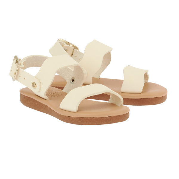 Ancient Greek Sandals Little Calamos Soft Off White