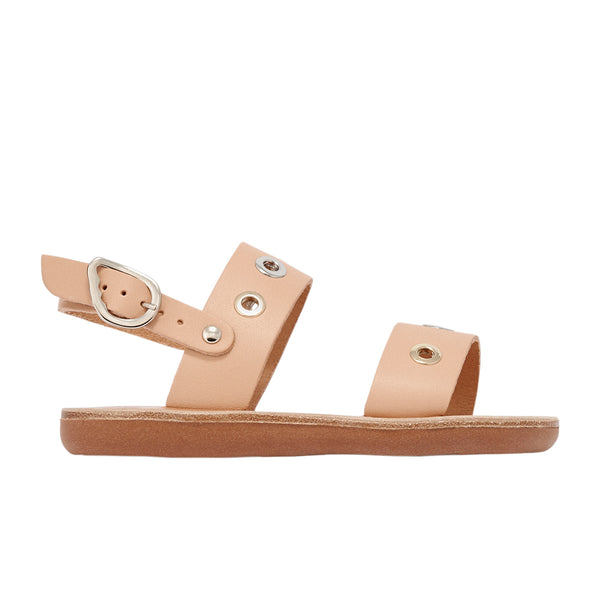 ancient greek sandals Little clio eyelets soft Natural