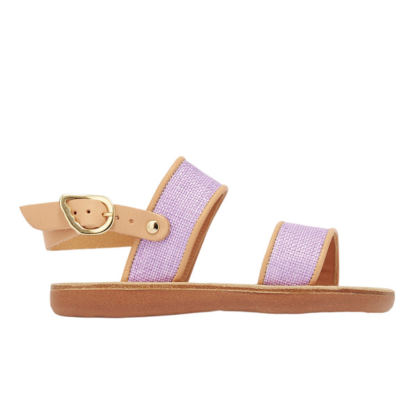 ancient greek sandals Little clio rafia soft Lila / Natural