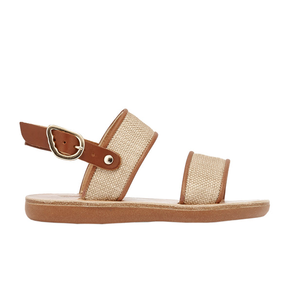 ancient greek sandals Little clio rafia soft Lino / Cotto