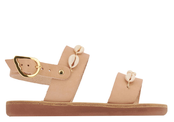 ancient greek sandals Little clio shells soft Natural