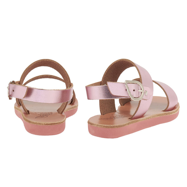 Ancient Greek Sandals Little Clio Soft Metallic Pink Metal