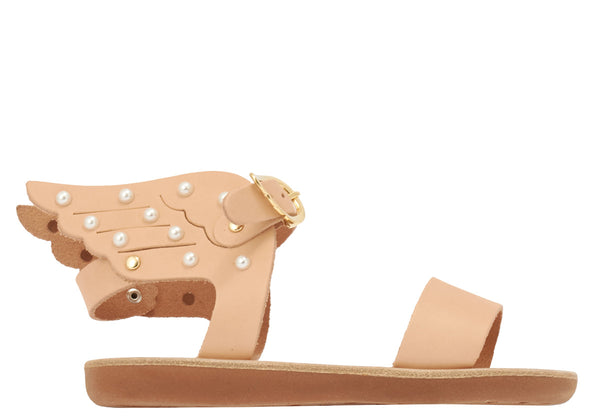 ancient greek sandals Little ikaria pearls soft Natural
