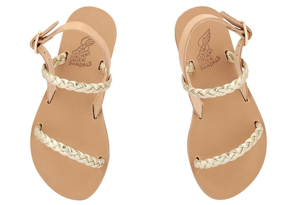 Ancient Greek Sandals Little Irida Soft Natural / Platinum