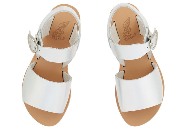 Ancient Greek Sandals Little Kaliroi Soft METAL IRRIDISCENT