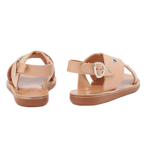 Ancient Greek Sandals Little Maria Eyelets Soft Natural