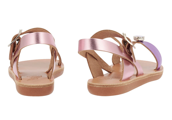 Ancient Greek Sandals Little Poppy Soft Metal Pink / Purple