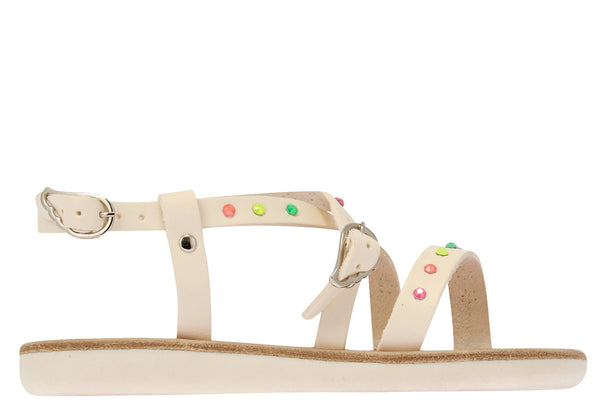 ancient greek sandals Little sofia crystals soft Off White / Multi