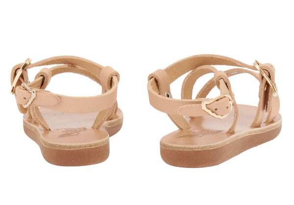 Ancient Greek Sandals Little Sofia Pearls Soft Natural