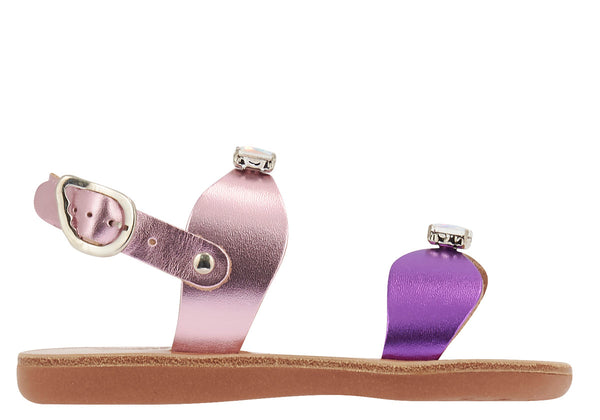 ancient greek sandals Little stella soft Metal Pink / Purple