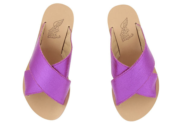 Ancient Greek Sandals Little Thais Soft LAME FUCHSIA