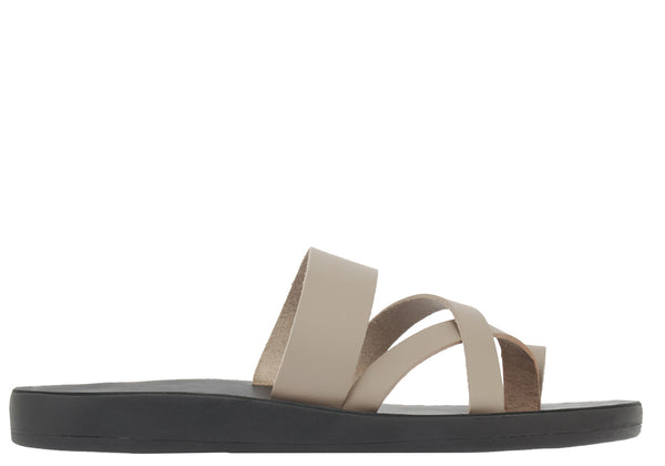 ancient greek sandals Markos comfort Cement / Black Sole