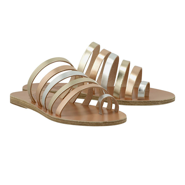 Ancient Greek Sandals Niki PINK METAL/SILVER/PLATINUM