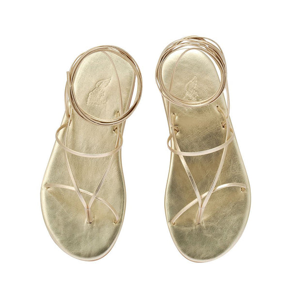 Ancient Greek Sandals String Flip Flop ALL PLATINUM