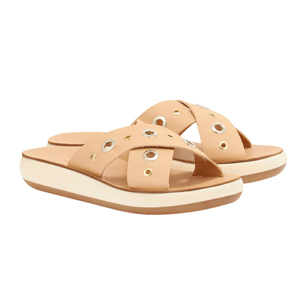 Ancient Greek Sandals Thais Comfort Eyelets Natural