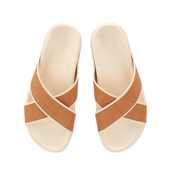 Ancient Greek Sandals Thais Footbed BRUCIATO/OFF WHITE