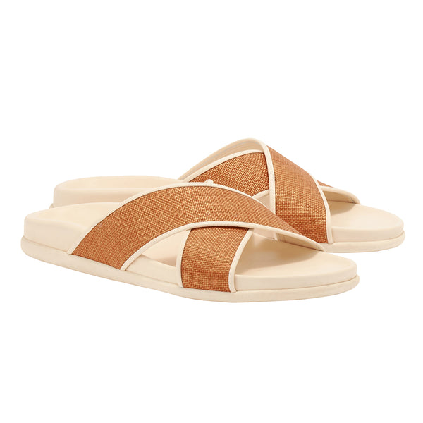 Ancient Greek Sandals Thais Footbed BRUCIATO/OFF WHITE