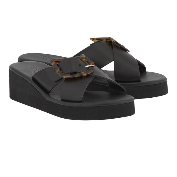 Ancient Greek Sandals Thais Rainbow Black / Tortoise Shell