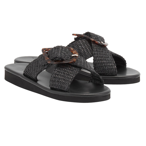 Ancient Greek Sandals Thais Rainbow Black / Tortoise Shell