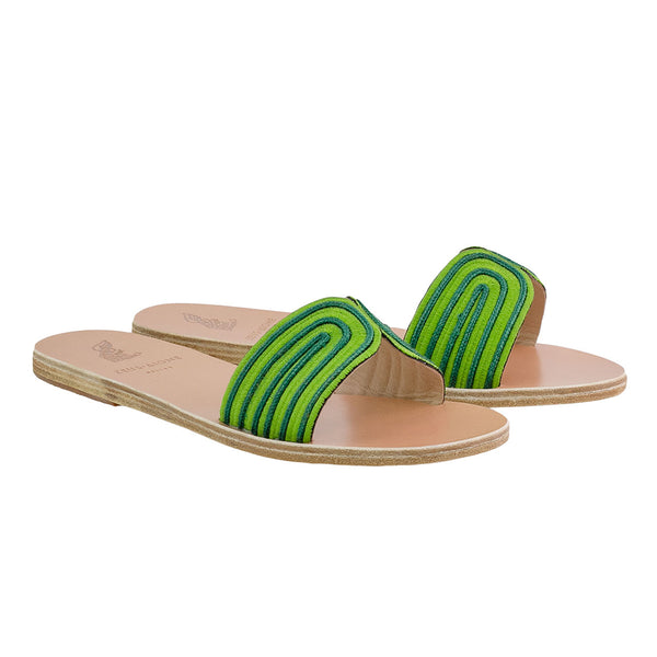 Ancient Greek Sandals The Harness Slide Green / Olive