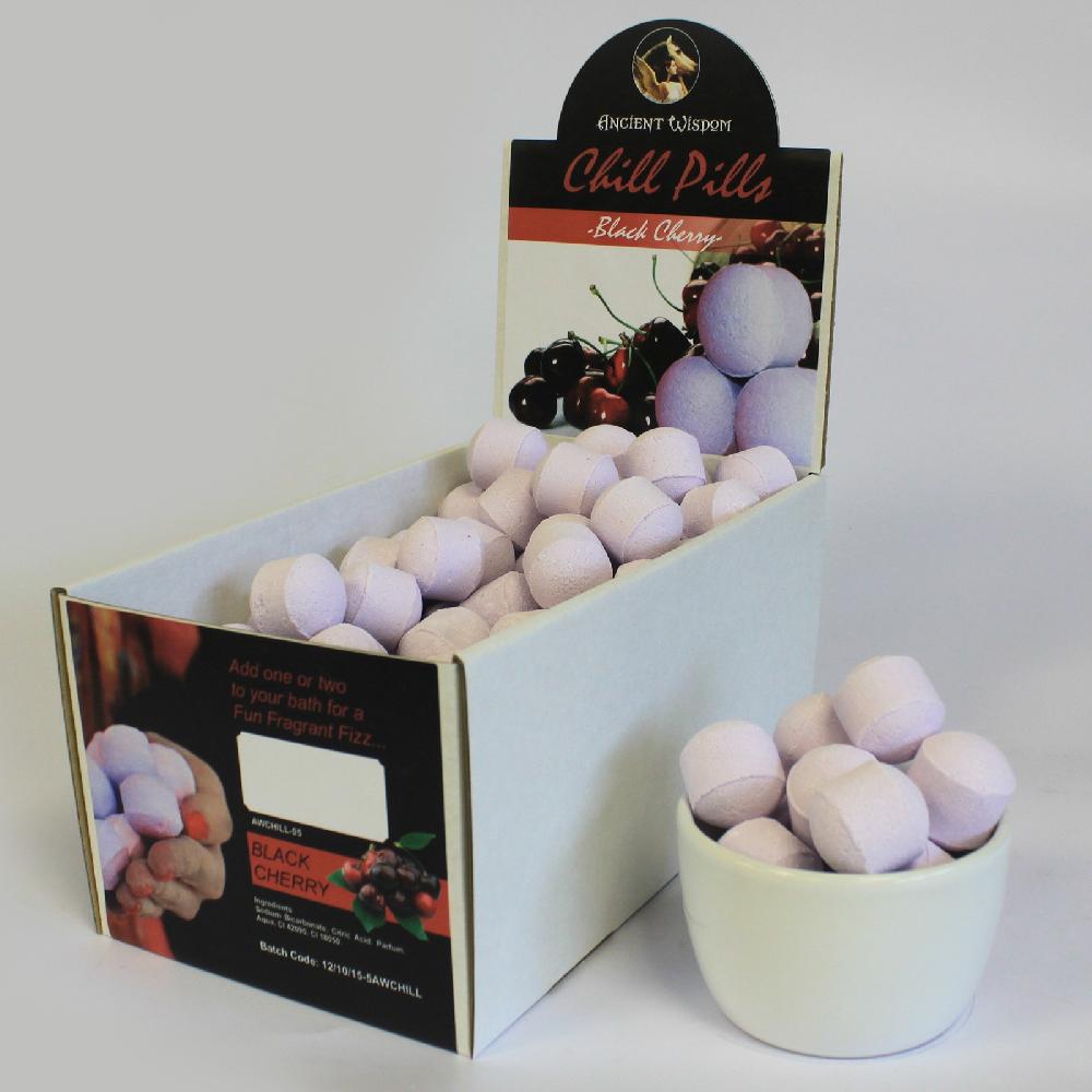 Ancient Wisdom 1.3kg Chill Pills Mini Bath Bombs - Black Cherry