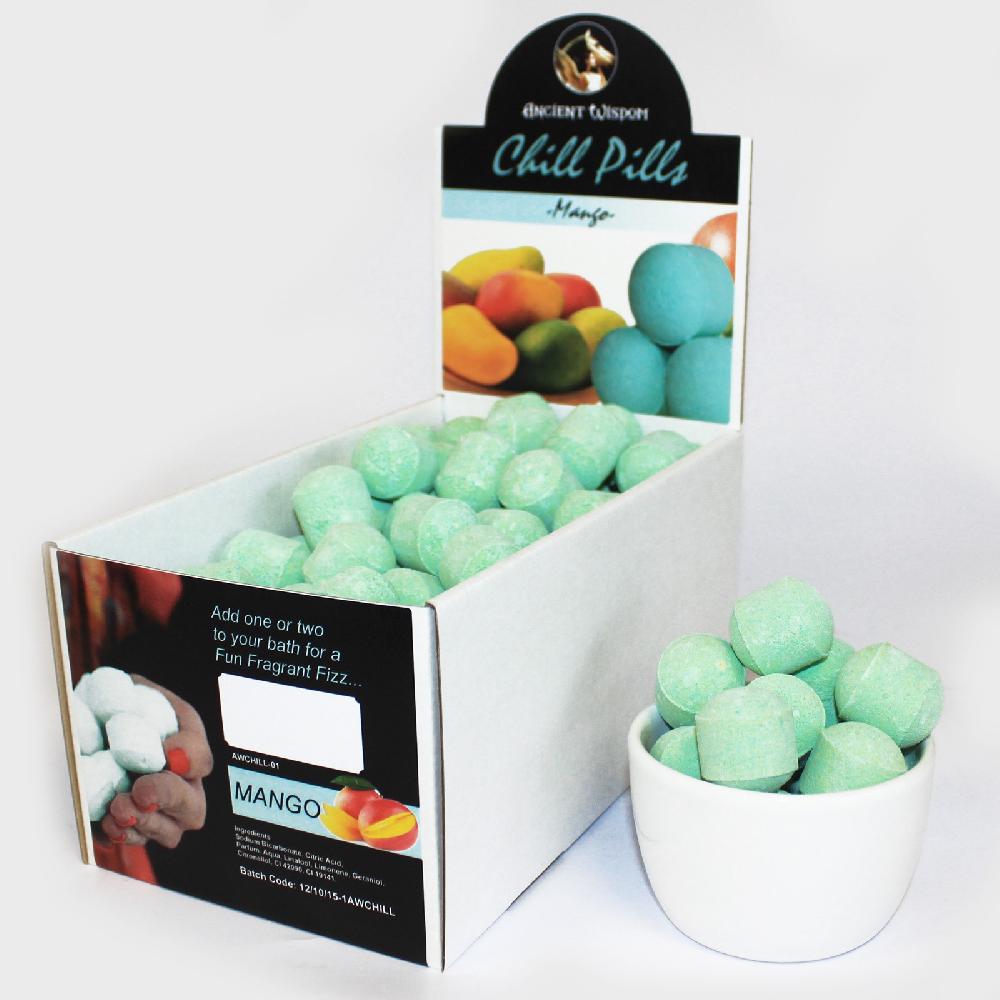 Ancient Wisdom 1.3kg Chill Pills Mini Bath Bombs - Mango