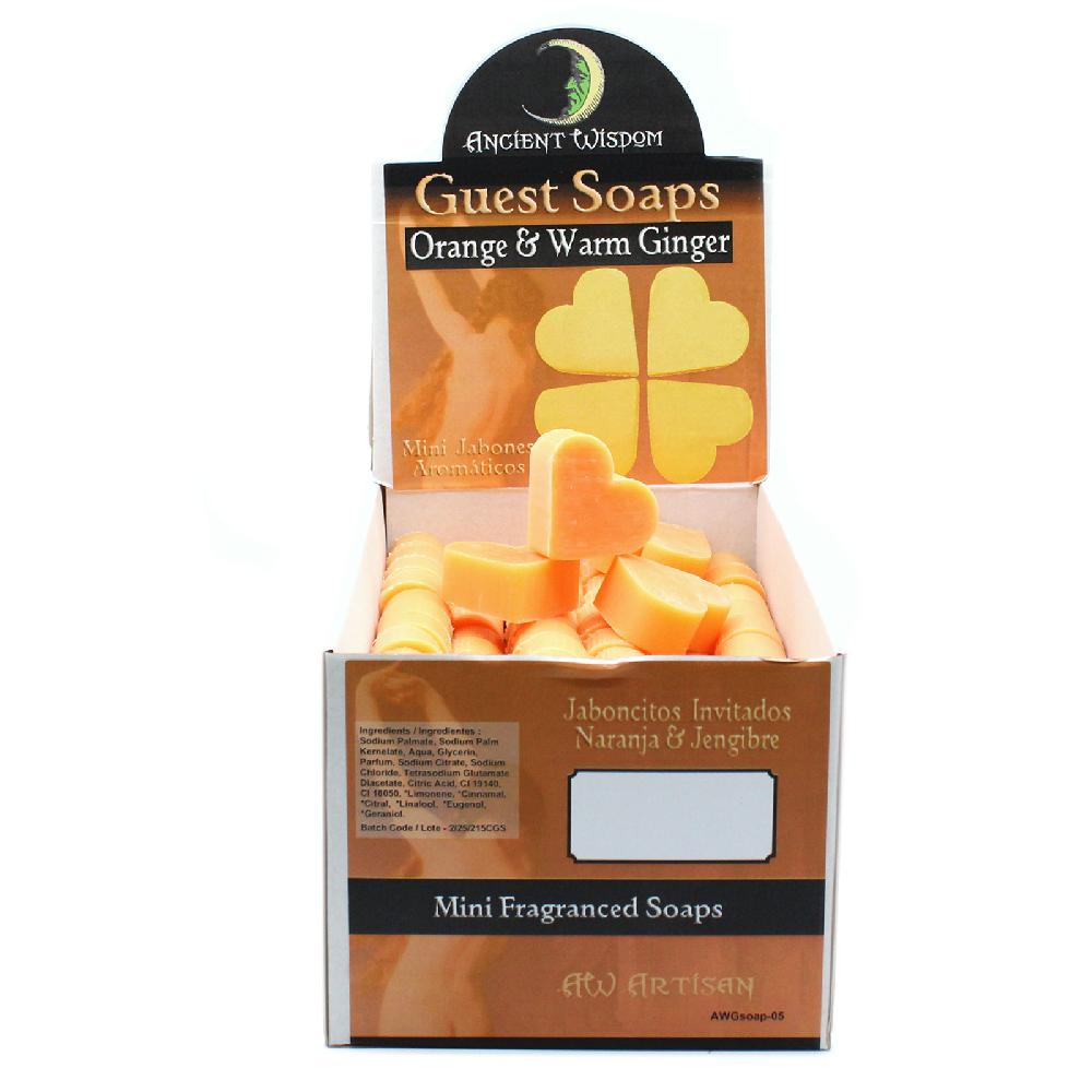 Ancient Wisdom 100x Heart Guest Soap - Orange & Warm Ginger