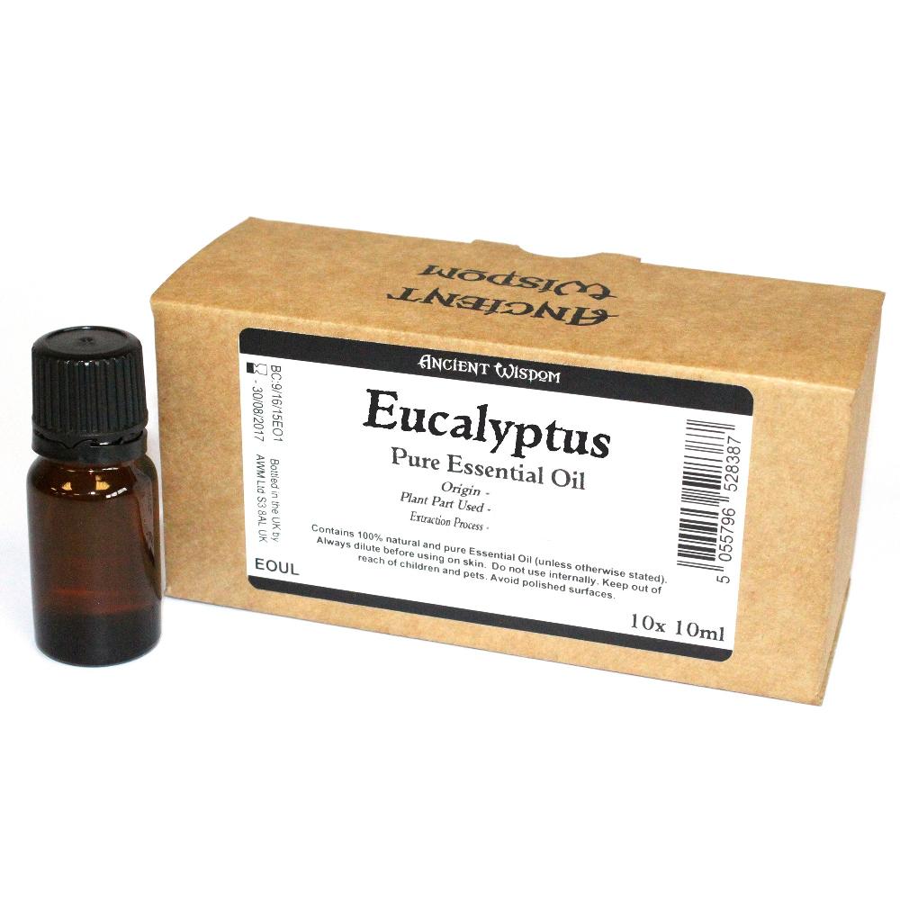 ancient wisdom 10x 10ml Eucalyptus Essential Oil Unbranded Label