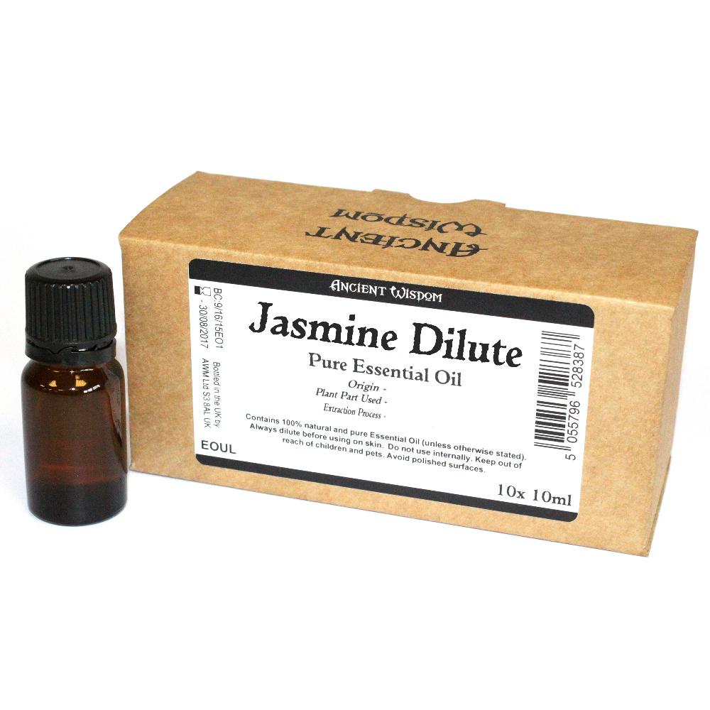 ancient wisdom 10x 10ml Jasmine Dilute Essential Oil Unbranded Label
