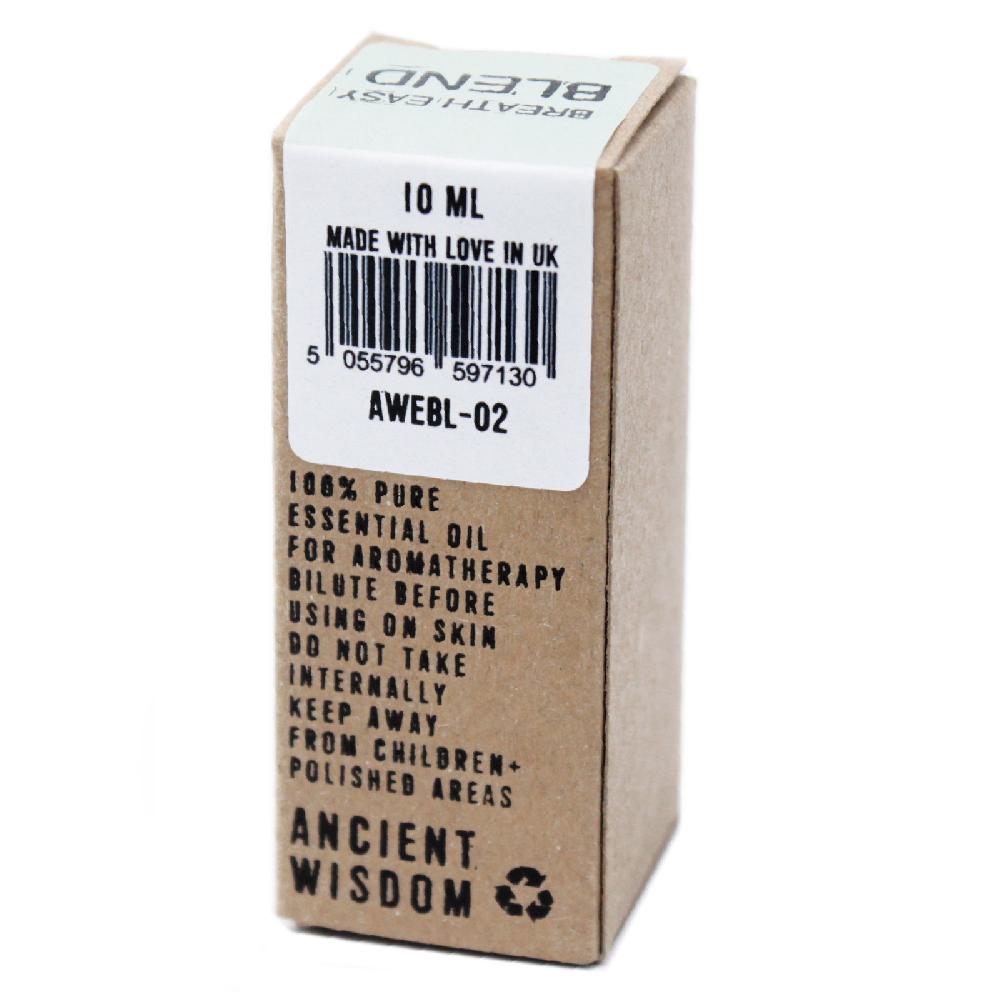 Ancient Wisdom 10x Breathe Easy Essential Oil Blend - Boxed - 10ml