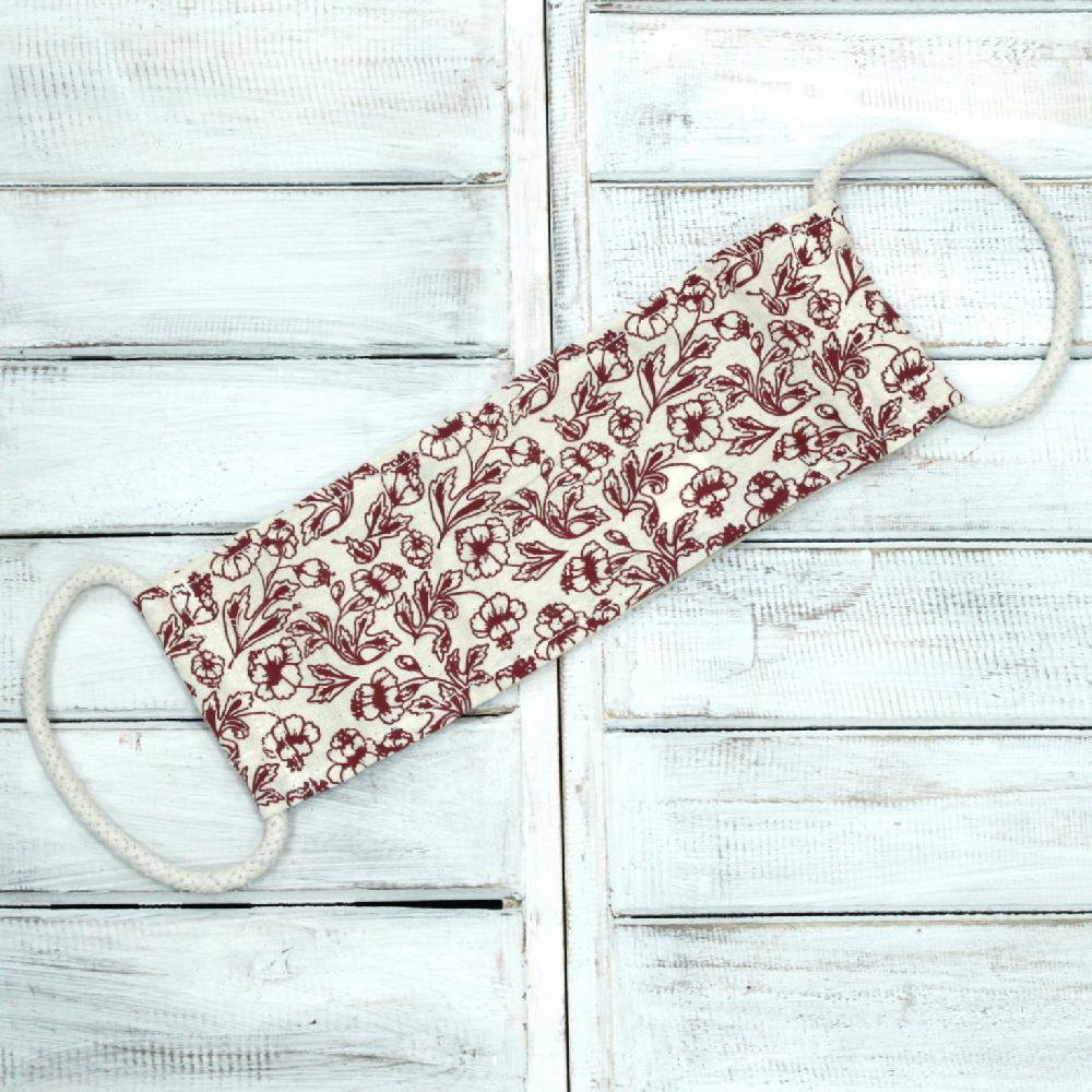Ancient Wisdom 10x Empty Cotton Wheat Bags With Rope Handles - Floral Patterns