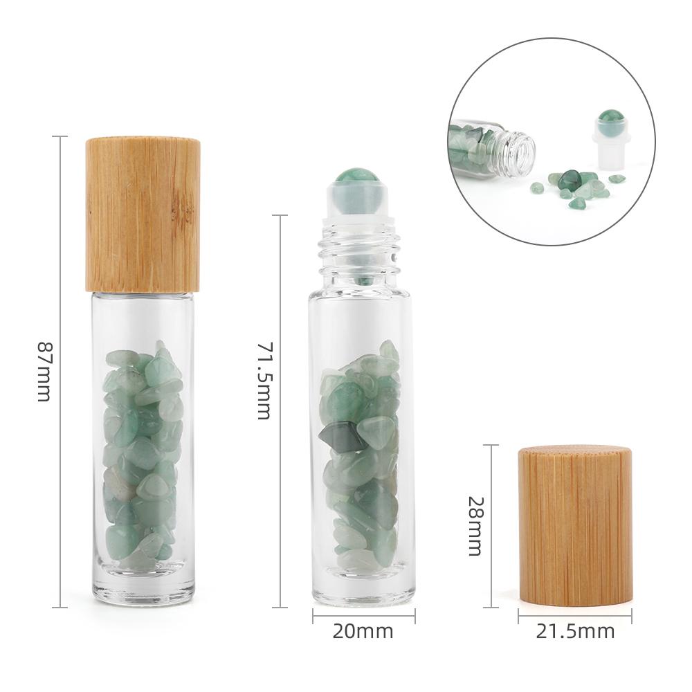 Ancient Wisdom 10x Gemstone Essential Oil Roller Bottle - Aventurine - Wooden Cap