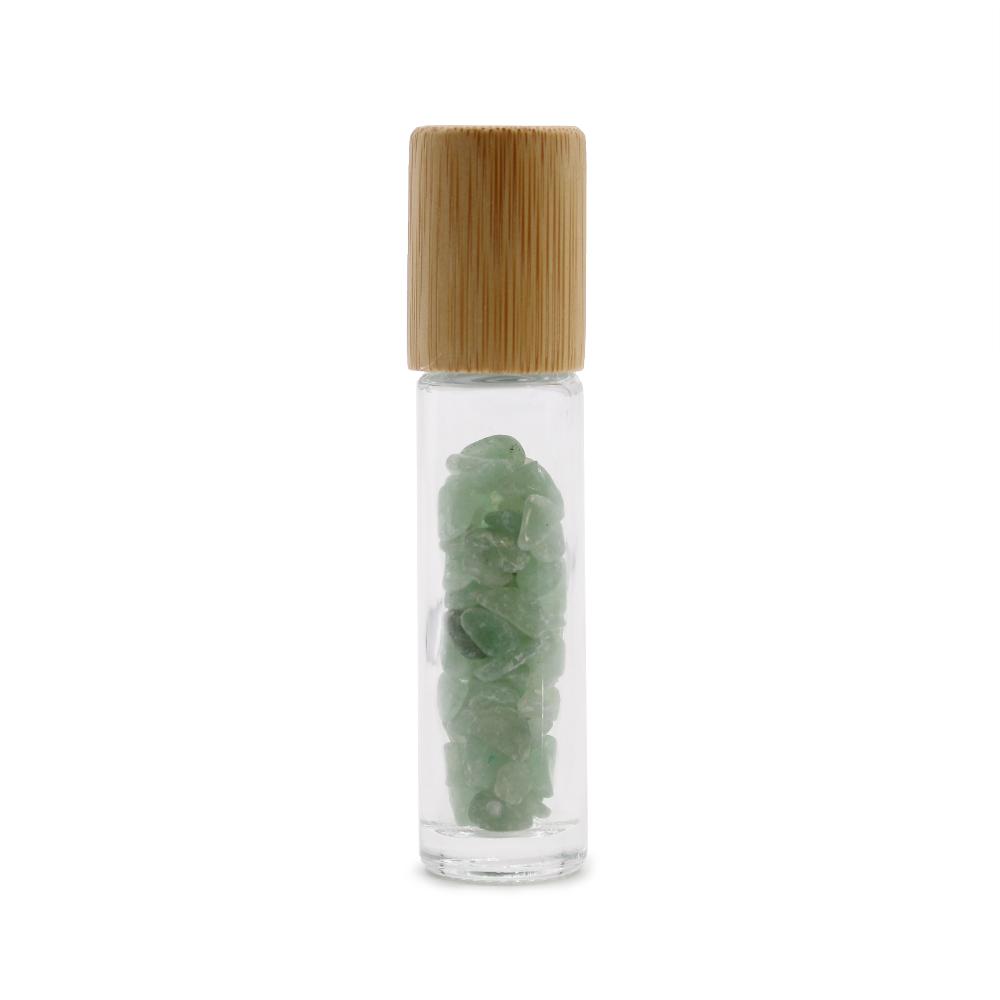 Ancient Wisdom 10x Gemstone Essential Oil Roller Bottle - Aventurine - Wooden Cap
