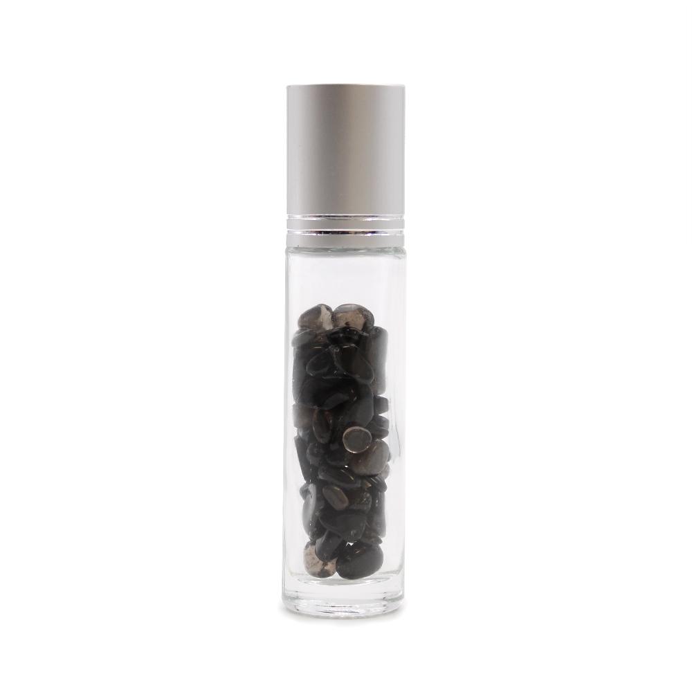 Ancient Wisdom 10x Gemstone Essential Oil Roller Bottle - Black Tourmaline - Silver Cap