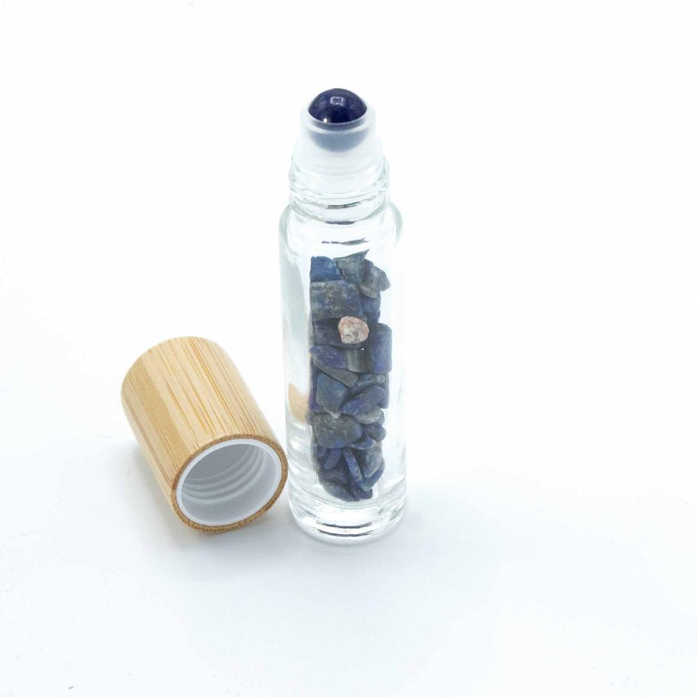 Ancient Wisdom 10x Gemstone Essential Oil Roller Bottle - Sodalite - Wooden Cap