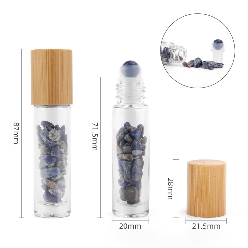 Ancient Wisdom 10x Gemstone Essential Oil Roller Bottle - Sodalite - Wooden Cap